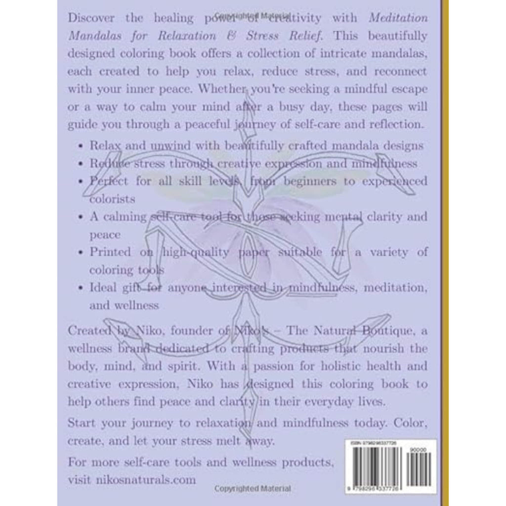 Meditation Mandalas for Relaxation & Stress Relief Coloring Book
